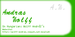 andras wolff business card